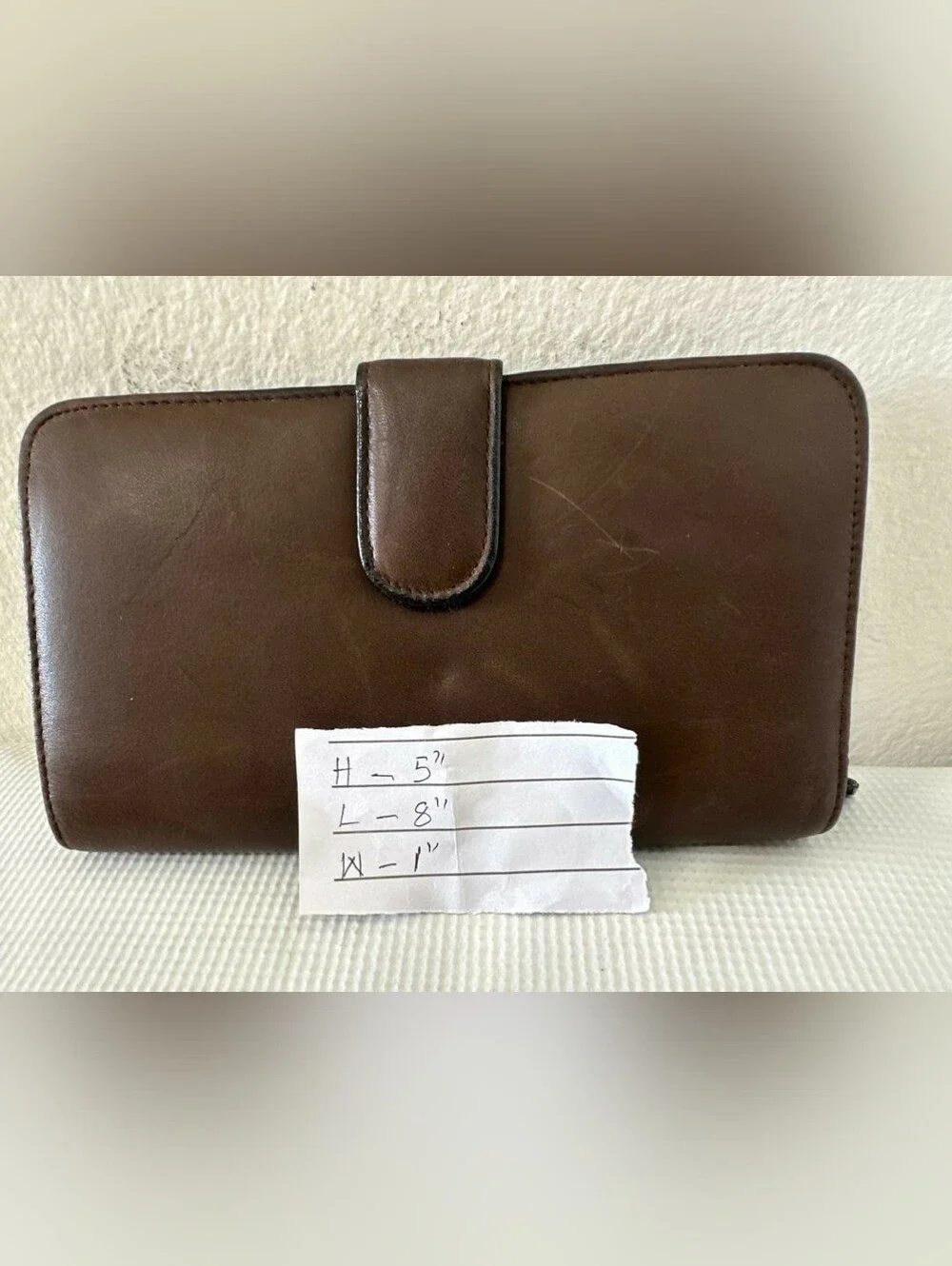 Buxton Leather Checkbook Keeper Wallet Velvet Tough Cowhide Exterior